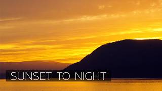 West Coast Sunset to Night in 4K | Peaceful Ocean & Island Ambience