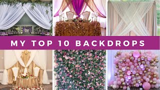 MY TOP 10 FAVORITE BACKDROPS| WEDDING, BABY SHOWER, GRADUATION | LIVING LUXURIOUSLY FOR LESS