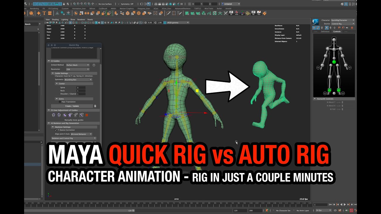 Maya Tutorial: Quickly Rig Your Characters - YouTube