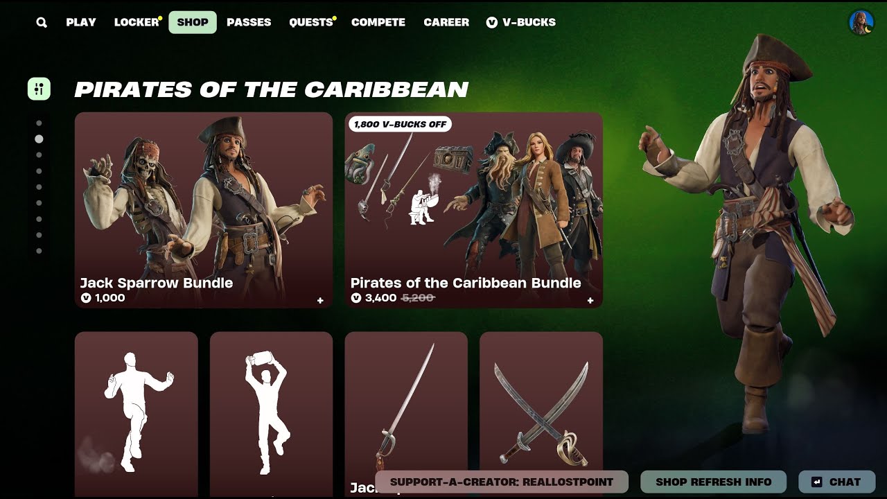 JACK SPARROW RETURNS WITH HIS EMOTES! + MORE! - Fortnite Item Shop Review (29/01/2025)