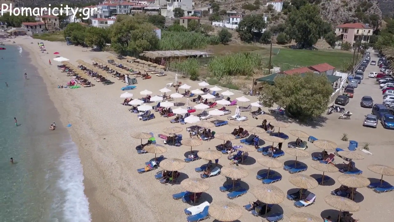 Παραλίες Πλωμάρι Λέσβου  - Best Beaches Greece - Plomari Lesvos air video drone Dji Mavic Pro