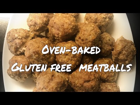 Oven-baked, gluten free meatballs.글루튼프리 미트볼 만들기