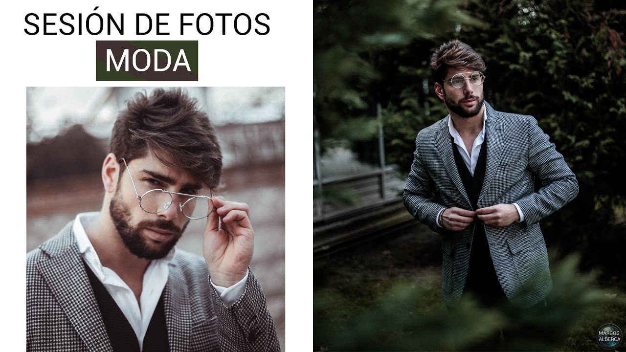 Hombre con camisa a cuadros y chaqueta posando para sesión de fotos de moda