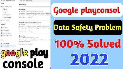 Google Play Console Data Policy Issue | Invalid Data Safety Section || Data Safety problem solved