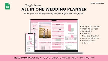 Wedding Planner Spreadsheet Template - How to Plan a Wedding with Google Sheets Digital Planner