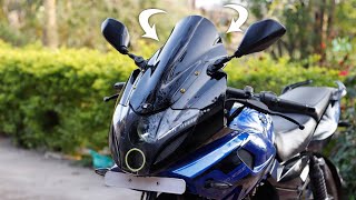 Pulsar 220 Bubble Windshield - YouTube