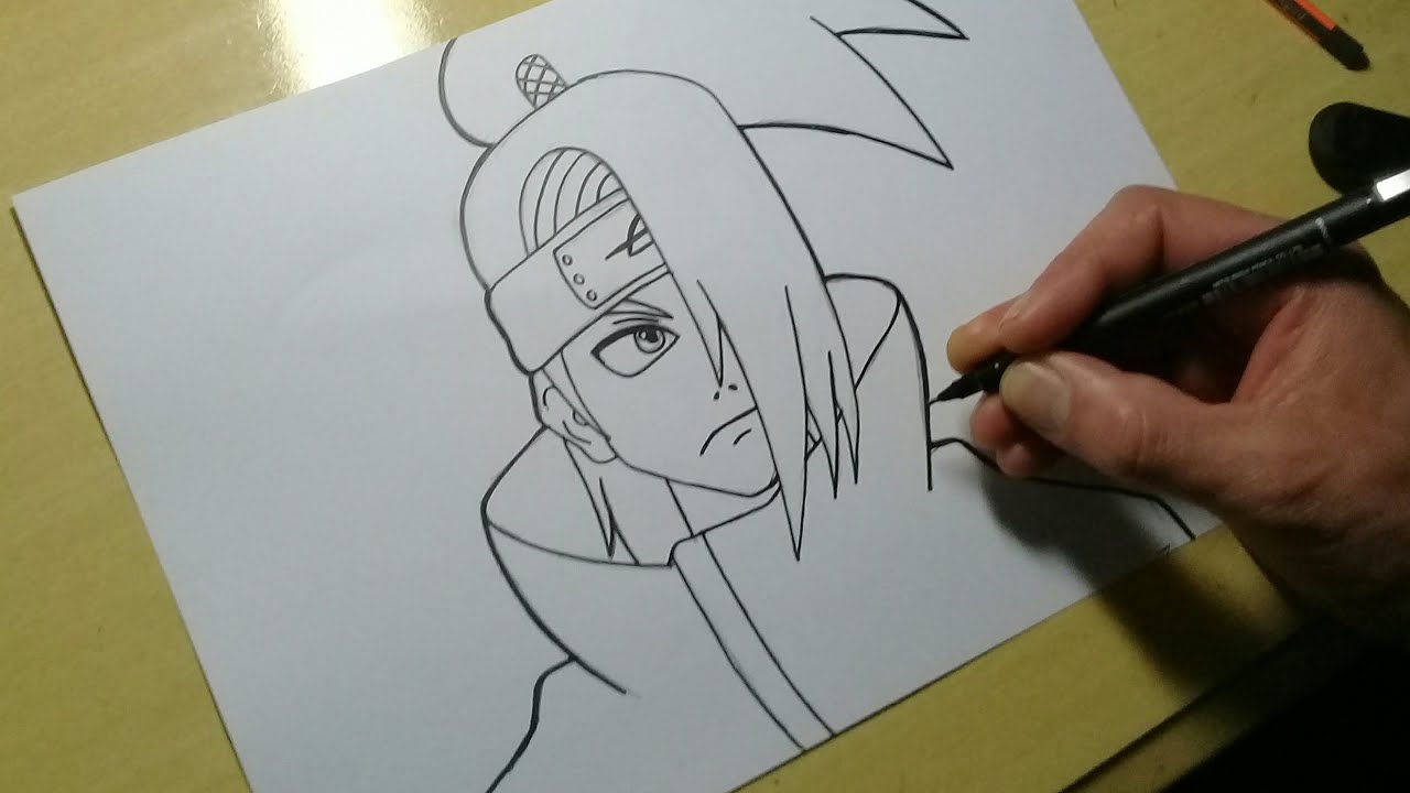 Naruto como desenhar o deidara