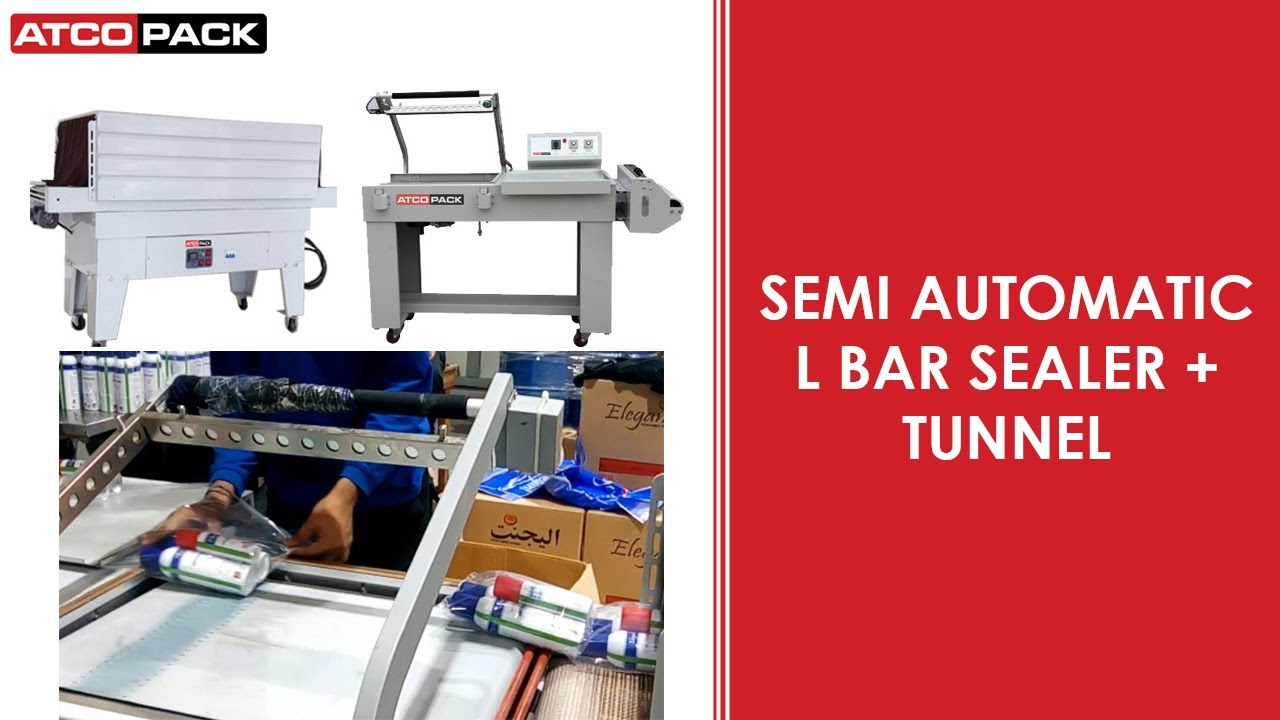 Semi Automatic L Bar Sealer + Tunnel ATCOPACK YouTube