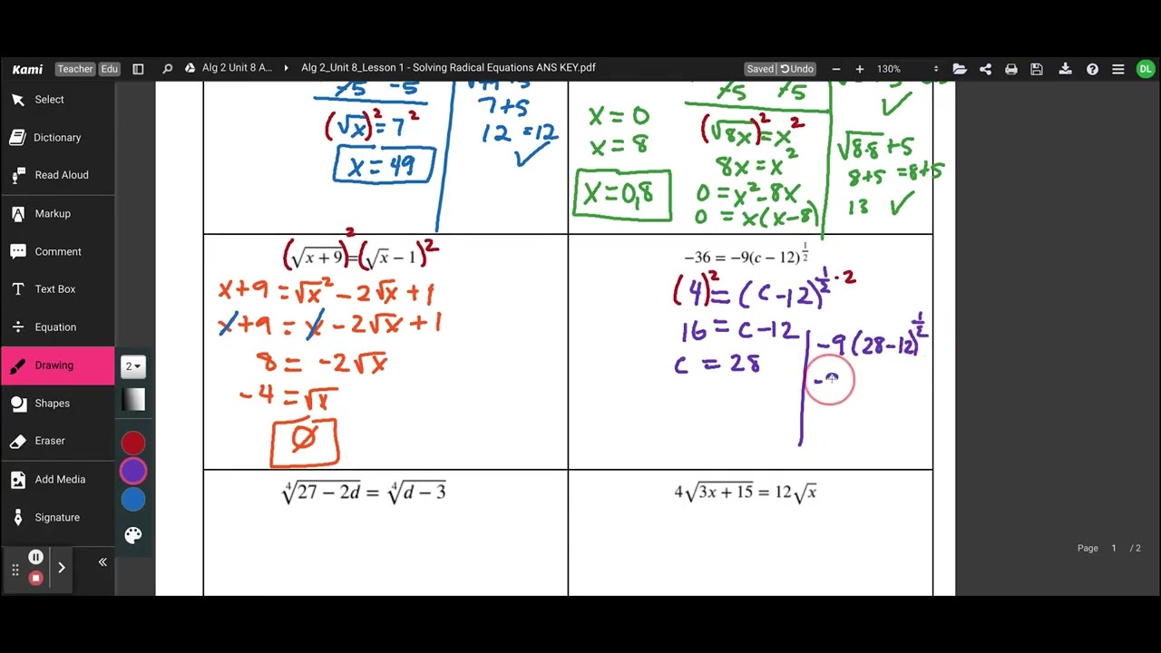A2_6.7.1_Video Lesson - Solving Radical Equations - YouTube