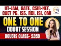 Doubt class - 2359 | JAM, GATE, NET, CUET, ISI, ISS, RBI | Dr Chaudhary Sir | Mathstats@8810409392