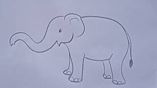 how to draw elephant drawing easy step by step@Aarav Drawing Creative