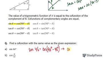 Converting Between Sine and Cosine Using Cofunction Identities
