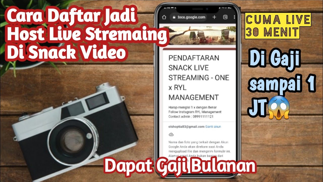 CARA MENJADI HOST LIVE STREAMING SNACK VIDEO || DI GAJI PERBULAN