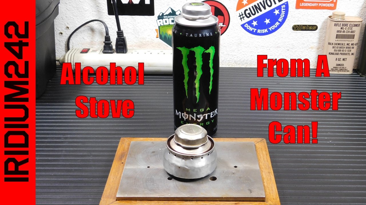 Make An Alcohol Stove From Monster Energy Drink Can YouTube
