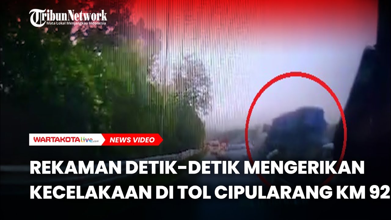 REKAMAN  Dashcam Ambulance Detik-Detik Kecelakaan Beruntun di Tol Cipularang KM 92