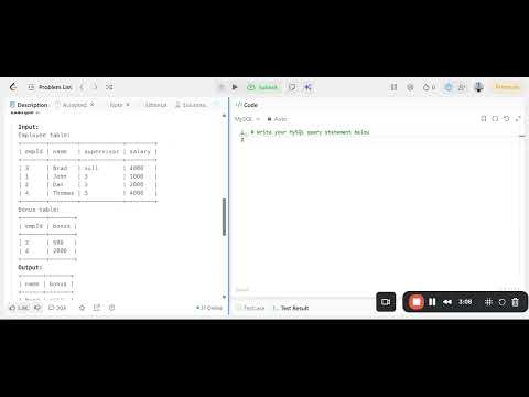 577 || Employee Bonus || LeetCode Problems