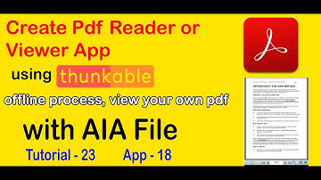 How to create an offline Pdf Reader App | Pdf Viewer | with AIA