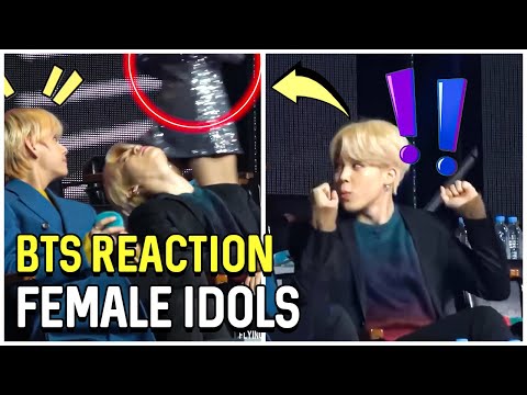 BTS Reaction Female Idols Funny Moments (Twice, BLackpink, Red Velvet...)