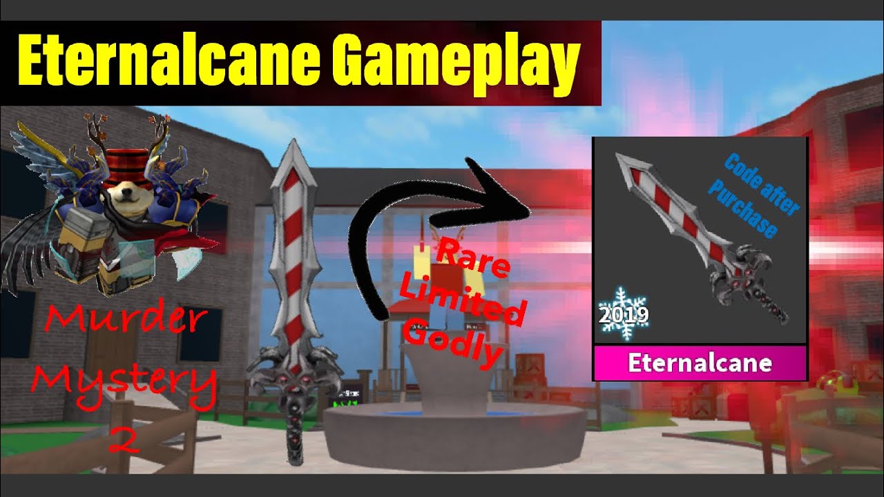Murder Mystery 2 Eternalcane Godly Gameplay How To Get A Code - roblox live murder mystery 2 free new series 6 toy code youtube