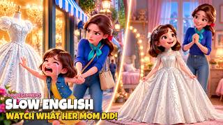 Zoe Couldn’t Afford Her Dream Dress… Then Mom Did THIS! 😱👗 | Slow English Listening (A2)