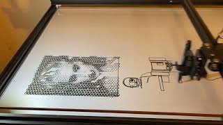 My plotter running some test files