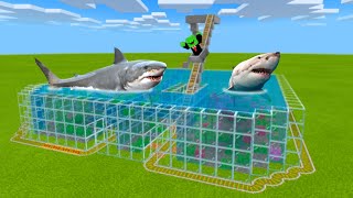 MCPE: How To Make a Shark Roller Coaster