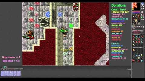 Tibia, killing afk botter