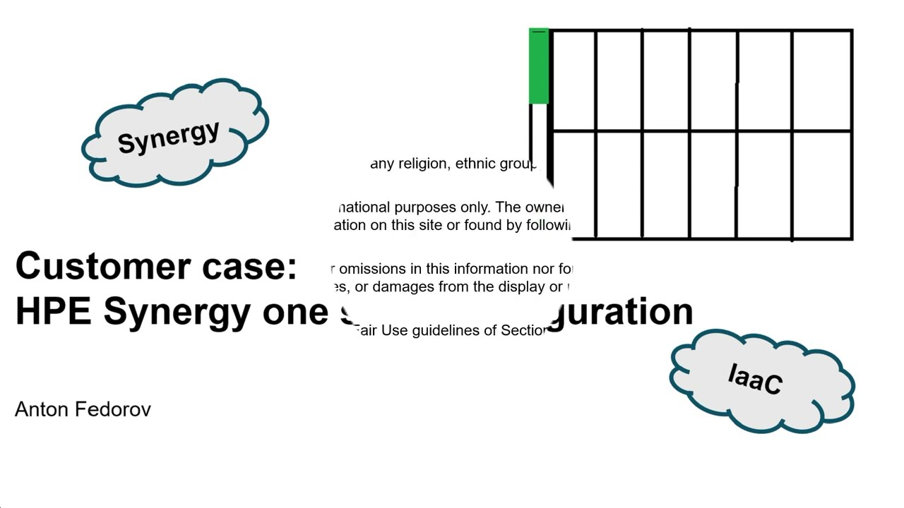 Customer case HPE Synergy one script configuration (REUPLOADED) YouTube