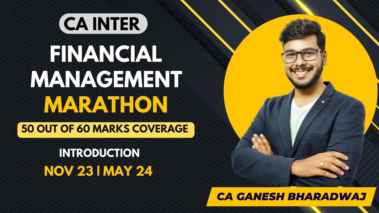 FM Marathon Part 1 | CA Inter | Introduction | 100% English | Nov 2023 ...