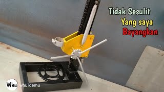 DRILLING IS EASY WITH THIS TOOL /// how to make a bench drill with used items
