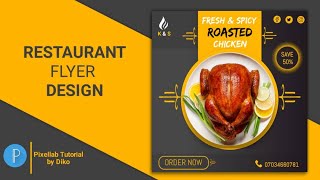 How to create Professional flyer in Pixellab (Restaurant flyer design) | pixellab tutorial.