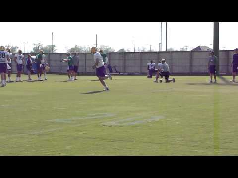 LSU Football Practice 3.22.2011 - Quarterbacks