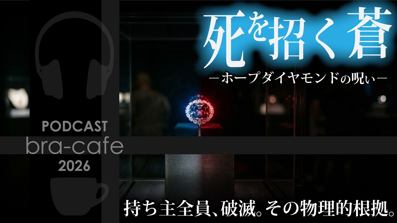 呪いの宝石【ホープダイヤモンド】の正体…スミソニアン博物館が暴いた“血の燐光”/ 聞き流し【Bra-cafe/PODCAST#33 ポッドキャスト/「異界の旅」