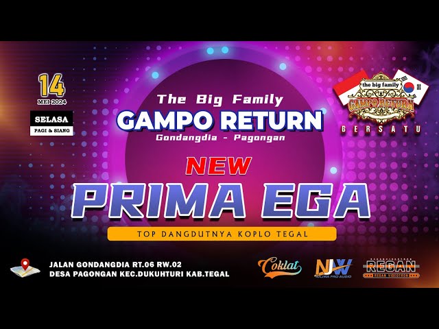 🔴Live Streaming NEW PRIMAEGA  Selasa 14 Mei 2024 GAMPO RETURNDs.Pagongan,Dukuhturi-Tegal class=