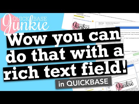 Wow you can do that with a rich text field in Quickbase!