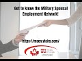 Get to know the Military Spousal Employment Network! (English)