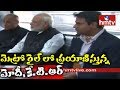 Modi metro rail journey in Hyderabad