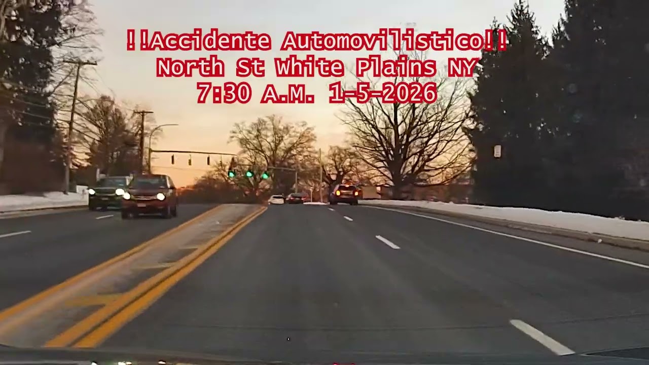 Accidente en North St White Plains NY 1/5/2026 7:30 AM