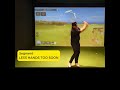 Stop Taking Your Hands Out of the Swing