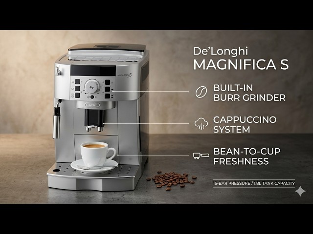 DeLonghi Magnifica S Automatic Coffee Machine Review - YouTube