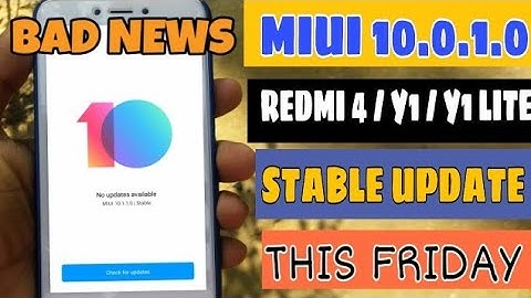 Redmi 4/4x/Y1/Y1 Lite Miui 10.0.1.0 Update Rolling Out This Friday Full Details