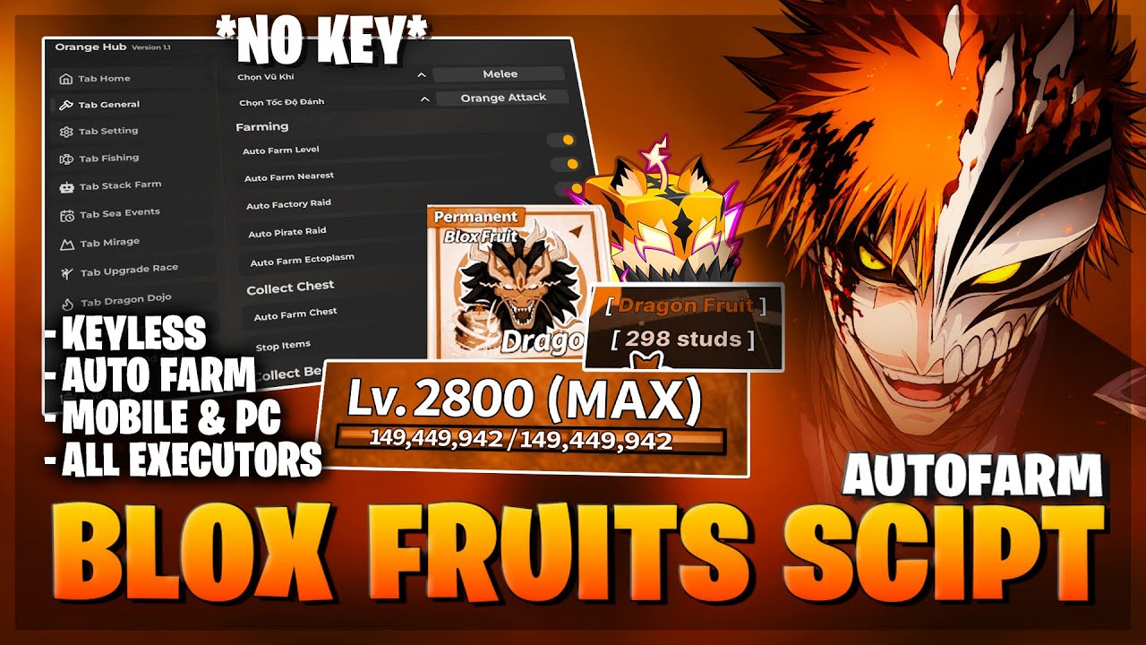 [☠️ ЛУЧШИЙ] Скрипт для Blox Fruits – БЕЗ КЛЮЧА | АВТОФАРМ | АВТОНАГРАЖДЕНИЕ | БЕСПЛАТНЫЕ ФРУКТЫ |...