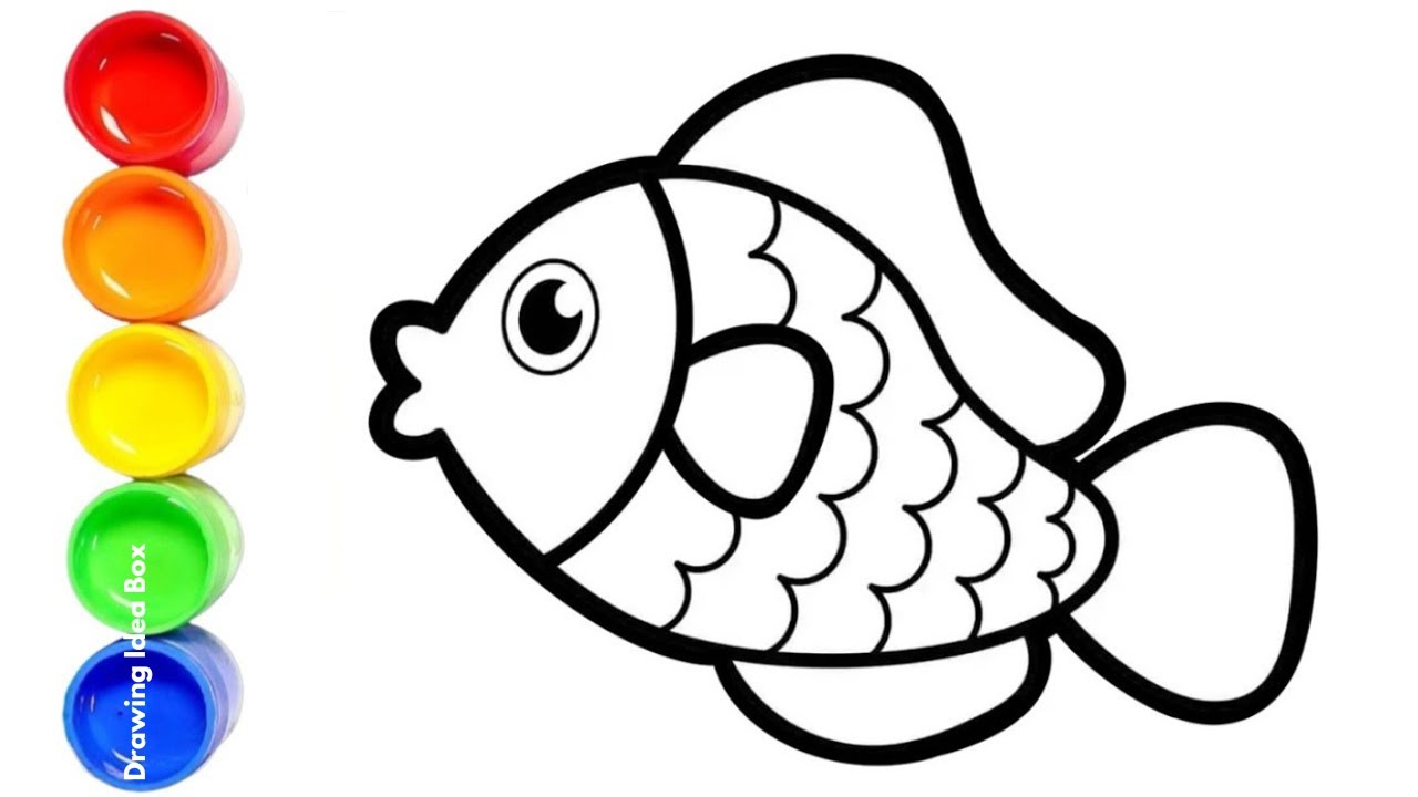 Drawing Colorful Fish 🌈🐠 | Fun Rainbow Fish Drawing Ideas for Kids
