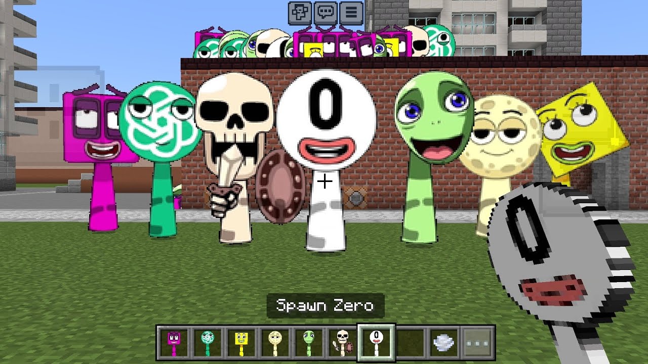 Персонаж Sprunki OC Zero [из Numberblocks] добавлен в Minecraft PE.