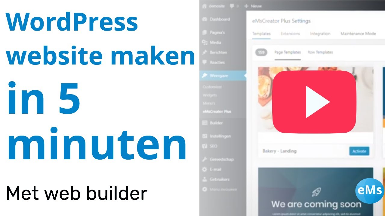 Website maken in 5 minuten met WordPress I eMsWeb websitebouw