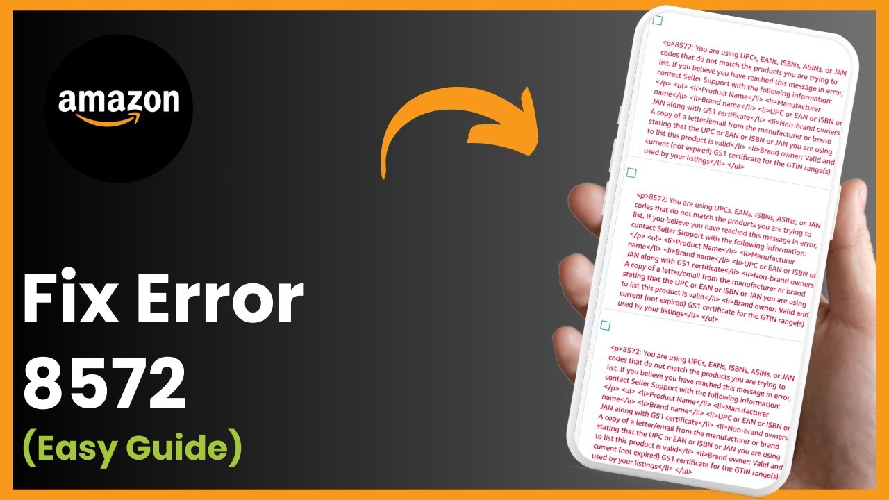 How To Fix Error 8572 Amazon ! - YouTube