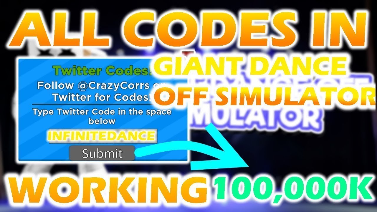 Codes For Roblox Giant Dance Off Simulator