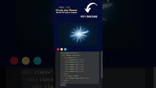 Woww Star Flower using html css js #shorts #star #flowers #web