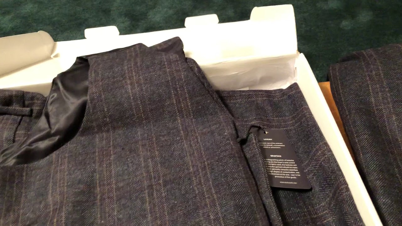 Custom Made Studio Suits Tweed 3 Piece Unboxing YouTube