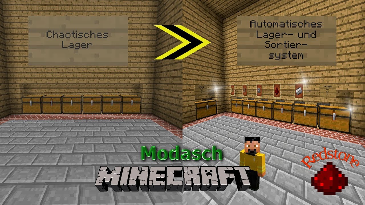 Auotmatsches Lager- & Sortiersystem [MINECRAFT] (Tutorial) (Redstone ...